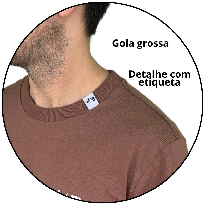 camiseta masculina lrg stay stacked tee marrom descricao 3