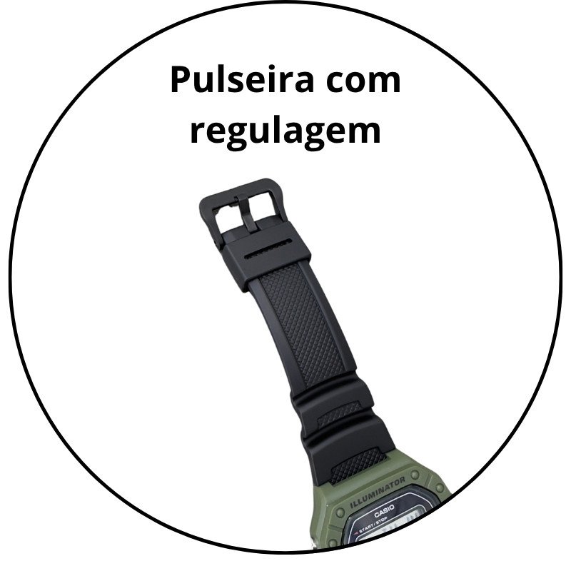 relogio de pulso casio standard digital w 218h 3avdf sc verde preto visor claro descricao 2