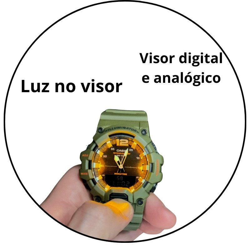 relogio de pulso casio standard analogico digital hdc 700 3a2vdf sc verde visor escuro descricao 1