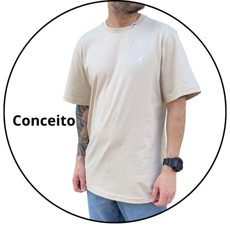 camiseta masculina lrg giraffe tee areia descricao 1