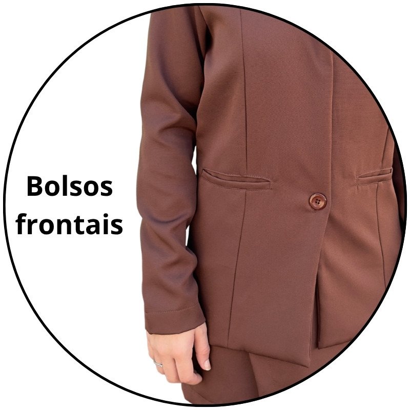 blazer alfaiataria feminino iana marrom descricao 3