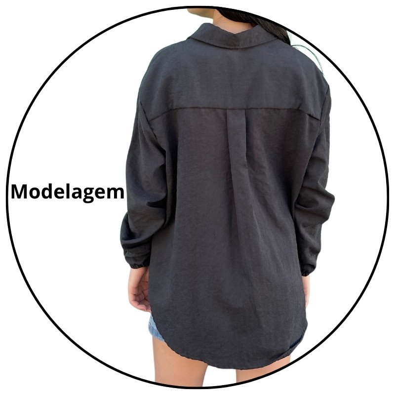 camisa feminina cupro iana preta descricao 1