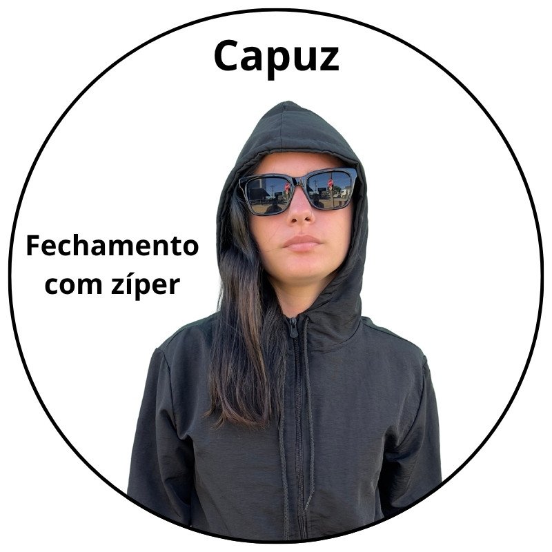 jaqueta corta vento feminina iana taslam preta descricao 2