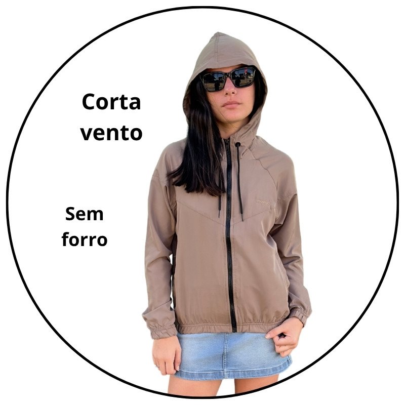 jaqueta corta vento leve feminina freesurf cut caqui descricao 1