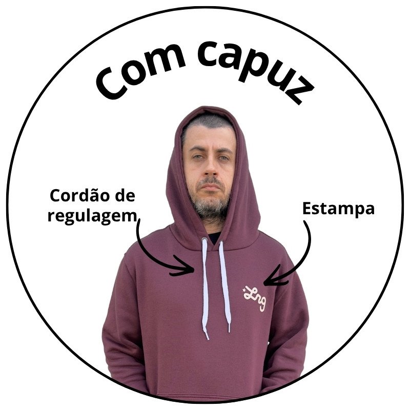 casaco moletom canguru masculino lrg western script hoodie vinho descricao 1