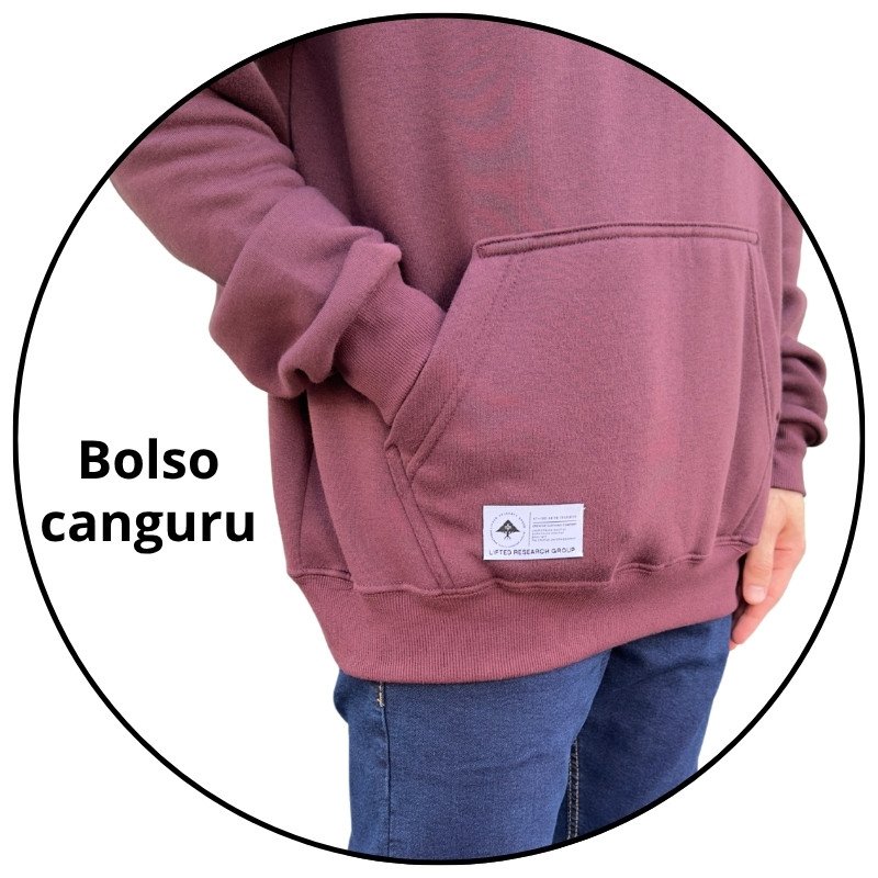 casaco moletom canguru masculino lrg western script hoodie vinho descricao 2