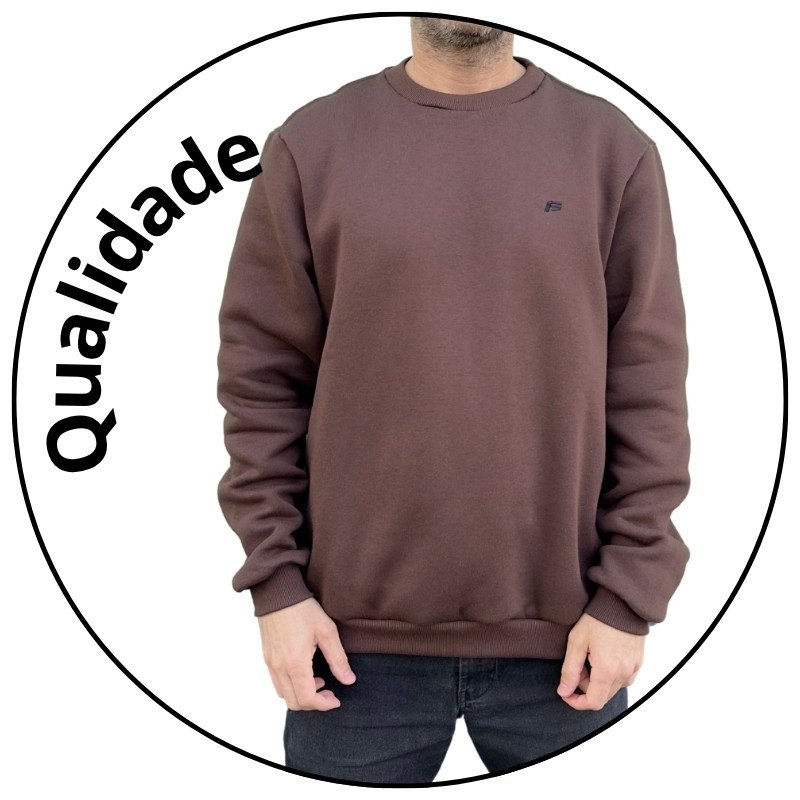 casaco moletom careca masculino freesurf logo marrom descricao 1
