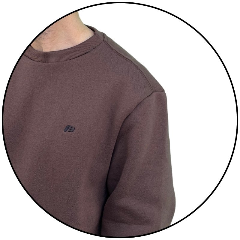casaco moletom careca masculino freesurf logo marrom descricao 3