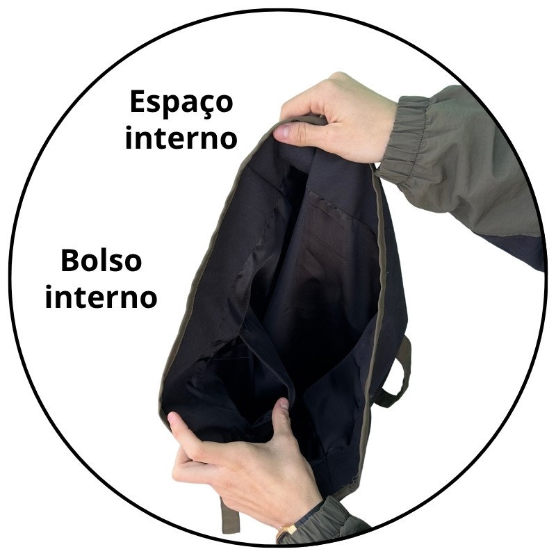 bolsa grande orange tote bag outdoor preto verde descricao 1
