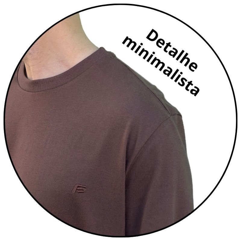 camiseta masculina freesurf essential logo marrom descricao 2