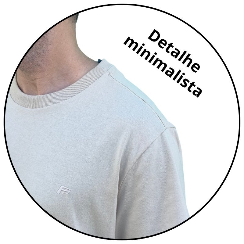 camiseta masculina freesurf essential logo bege descricao 2