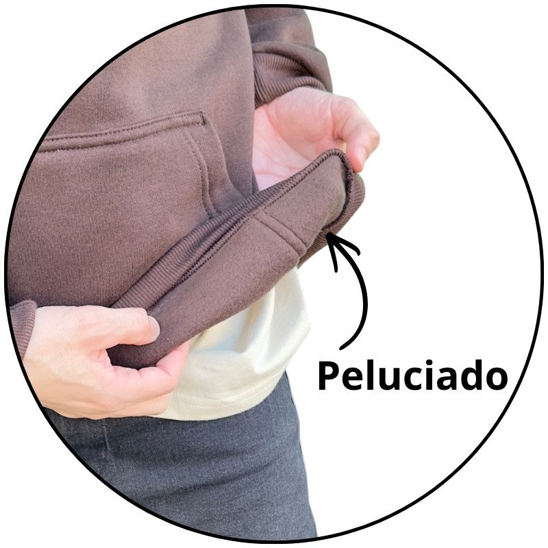 casaco moletom masculino canguru freesurf basico logo marrom descricao 3