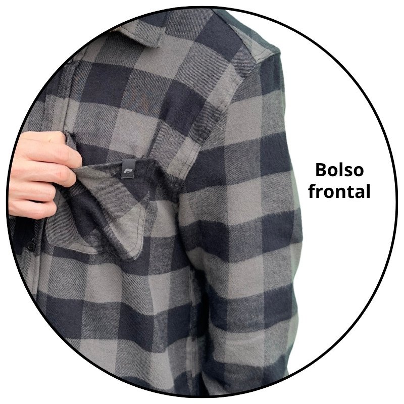 camisa flanela masculina freesurf buffalo xadrez preta cinza descricao 1