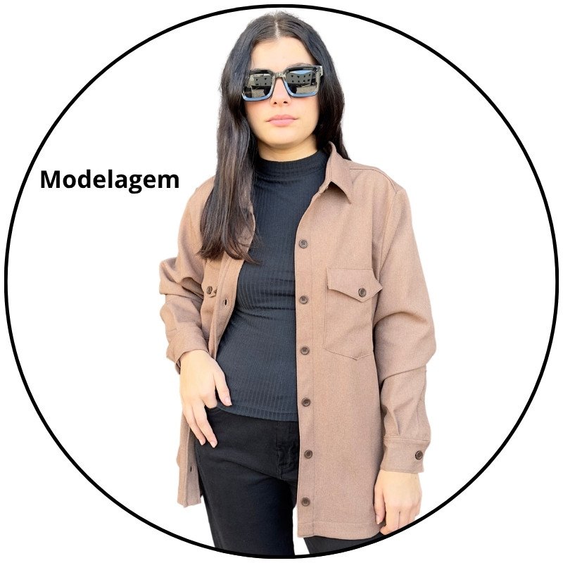 camisa botao feminina freesurf noblesse marrom descricao 3