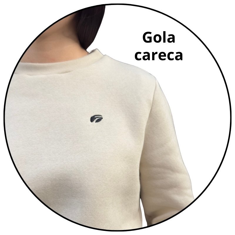 casaco moletom feminino gola careca freesurf logo bege descricao 1