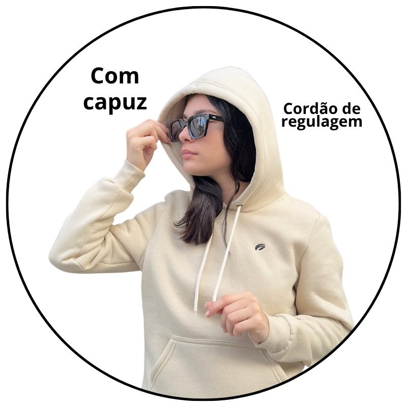casaco moletom canguru feminino freesurf mini logo bege descricao 1