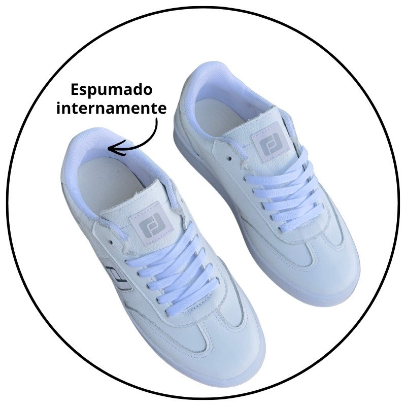 tenis freeday town branco solado branco natural descricao 2