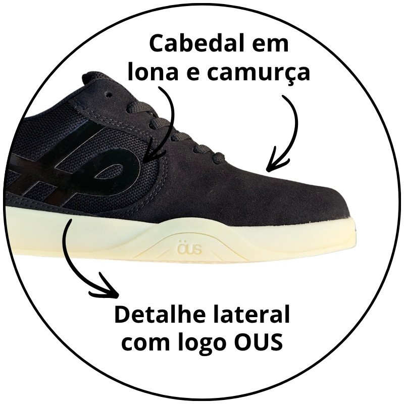 tenis ous imigrante glow in dark essencial preto descricao 3