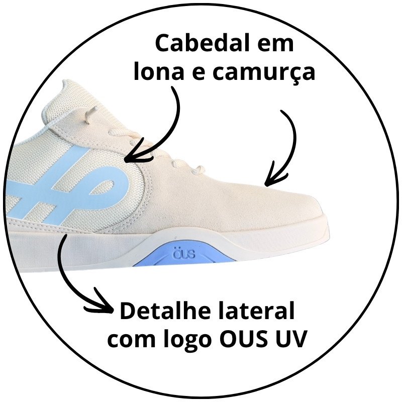 tenis ous imigrante bege creme uv essencial descricao 3