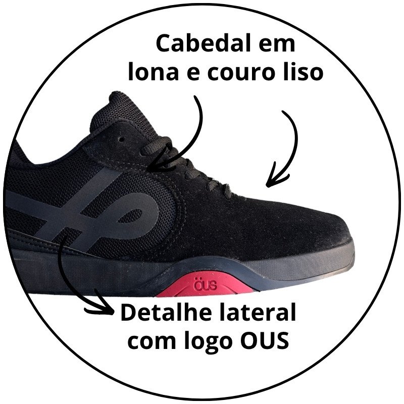tenis ous imigrante preto cereja reflect essencial descricao 3