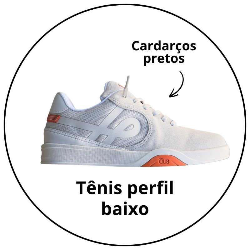 tenis ous imigrante cinza gelo laranja descricao 1