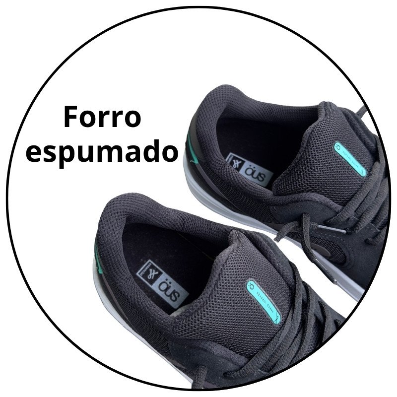 tenis ous imigrante preto branco verde furta cor essencial descricao 2