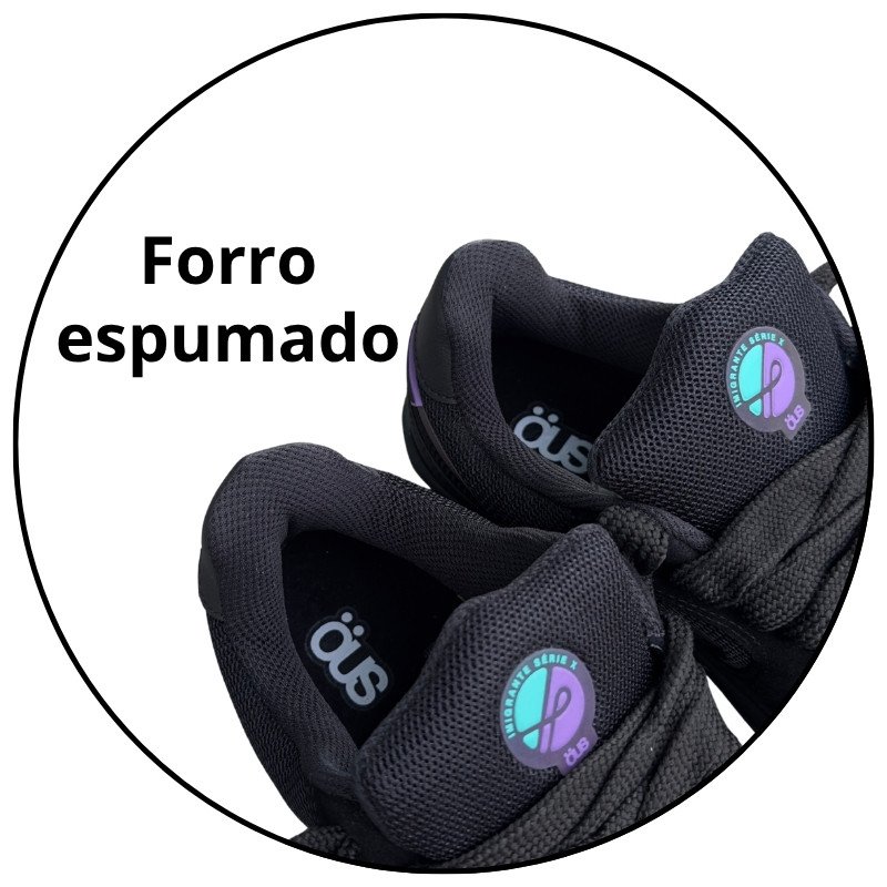 tenis ous imigrante serie x preto solado preto furta cor essencial descricao 2