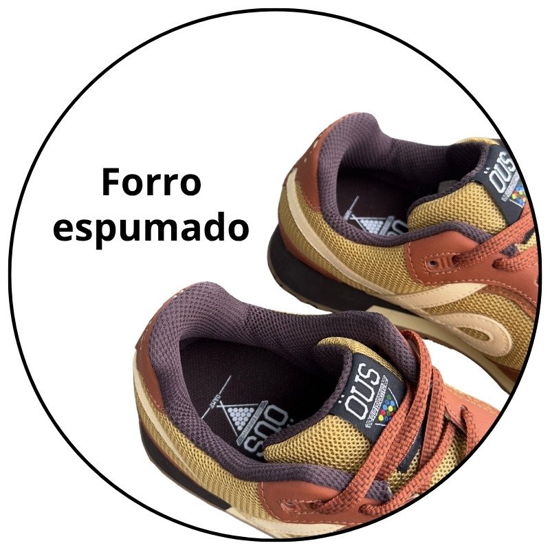 tenis ous oamf marrom cognac descricao 2