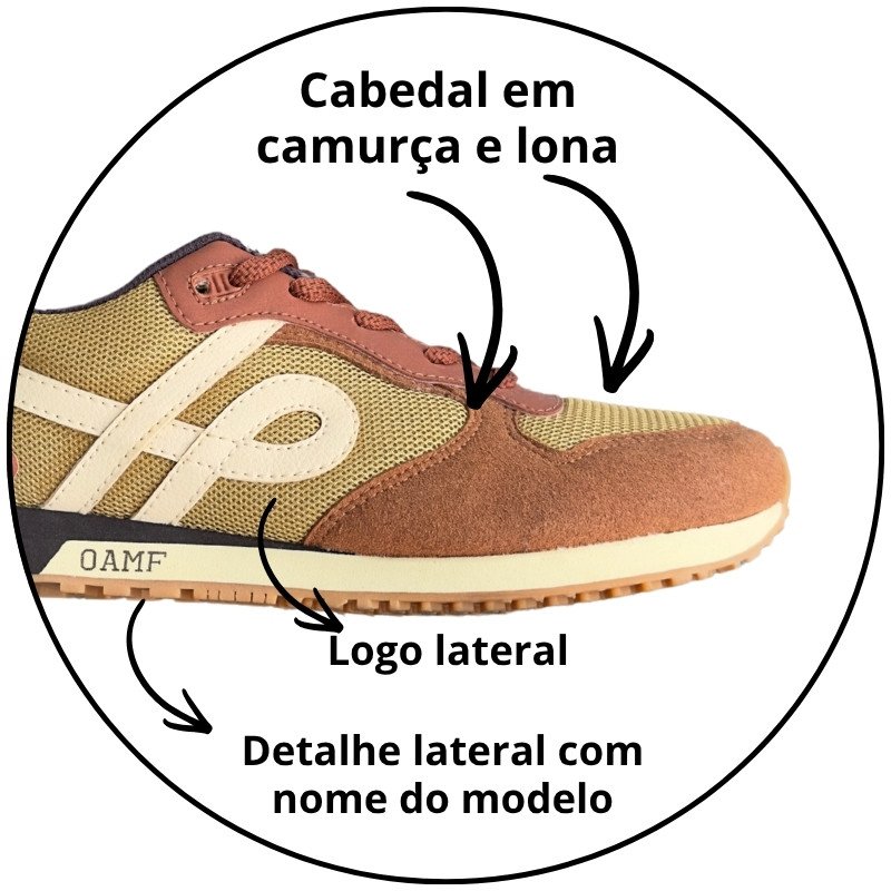 tenis ous oamf marrom cognac descricao 3