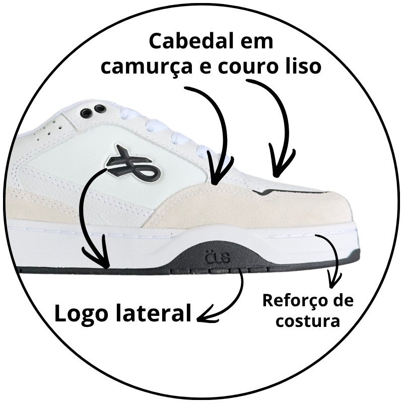tenis ous sousa pb imperial branco descricao 3