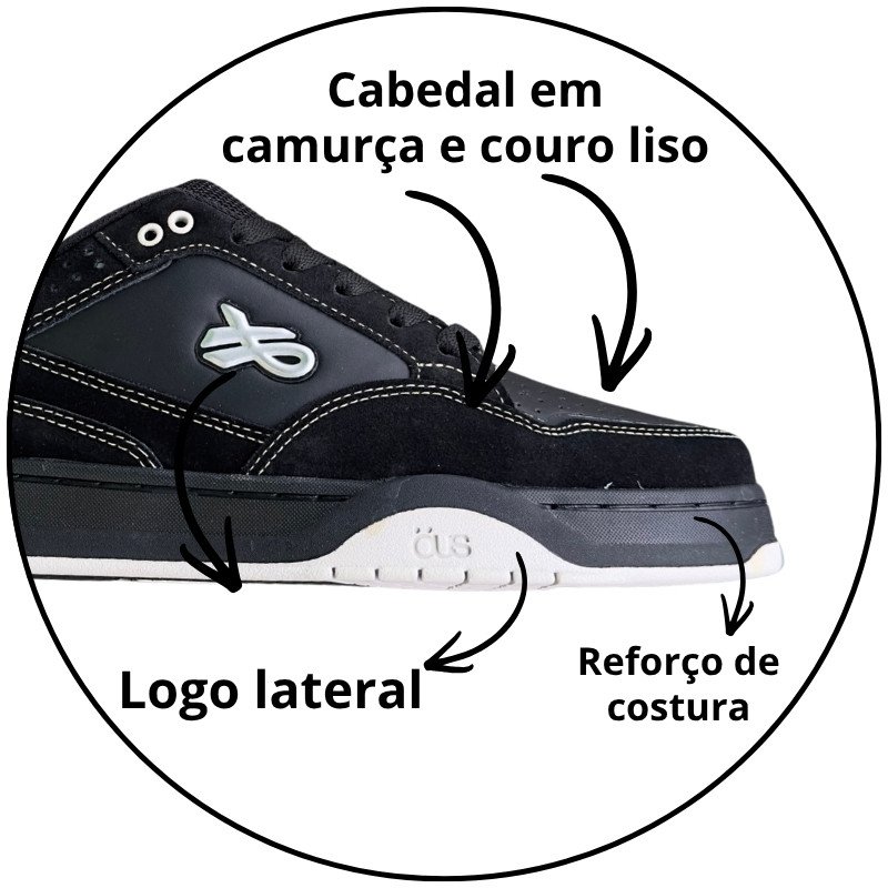 tenis ous sousa preto areia cinza imperial descricao 3