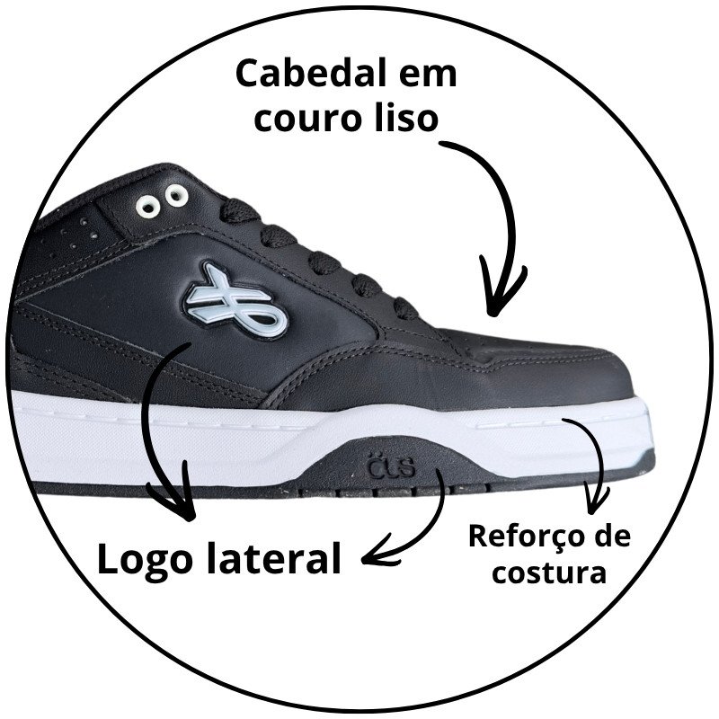 tenis ous sousa preto branco imperial descricao 3