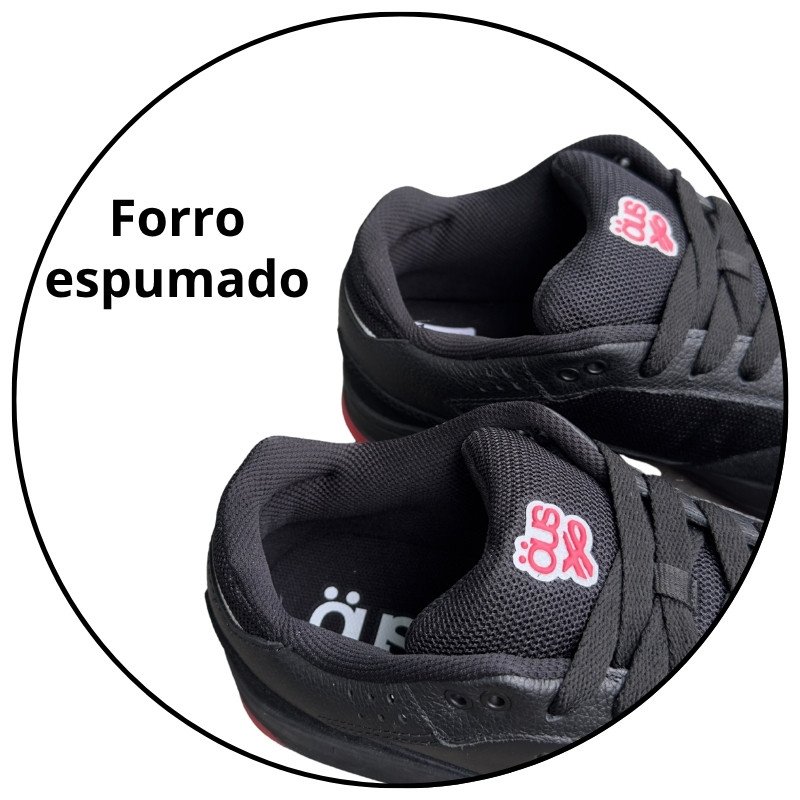 tenis ous sousa preto vermelho imperial descricao 2