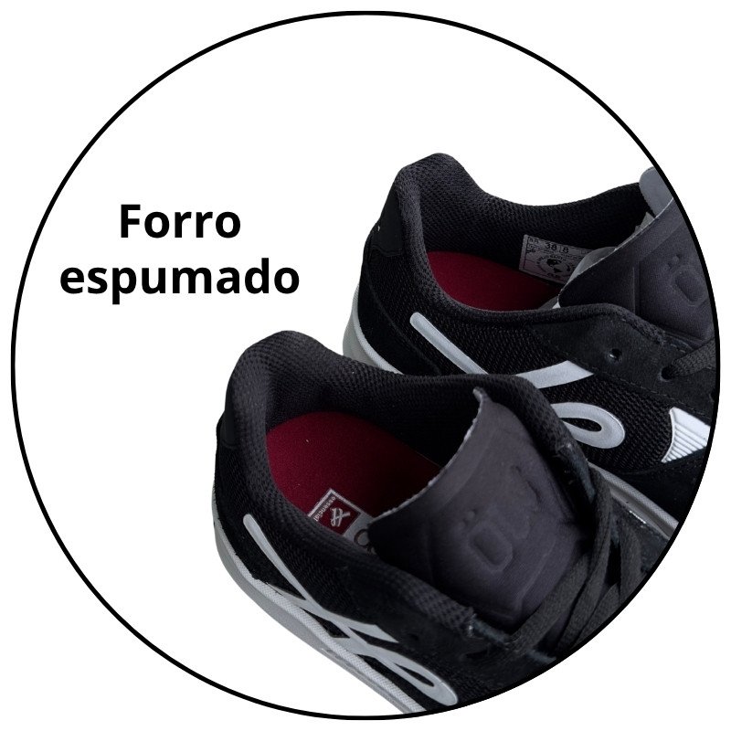 tenis ous gomes preto branco pb essencial descricao 2