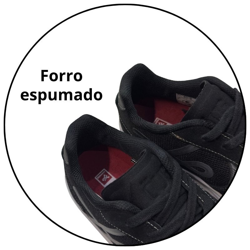 tenis ous gomes preto branco movimento essencial descricao 2