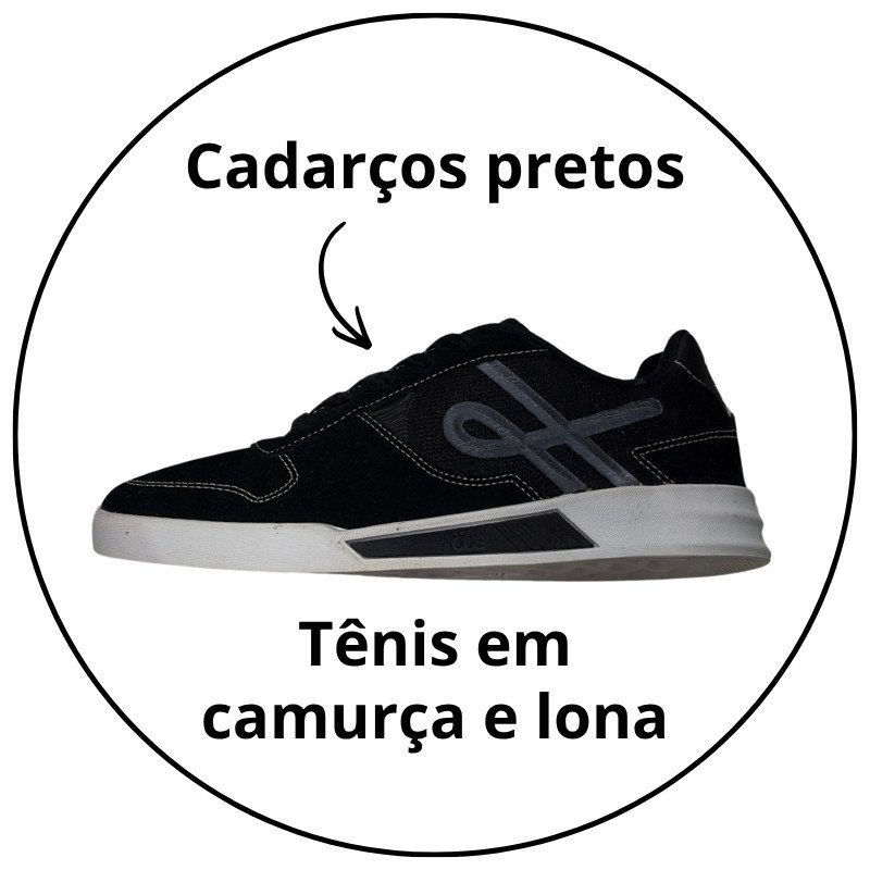 tenis ous gomes preto branco movimento essencial descricao 1