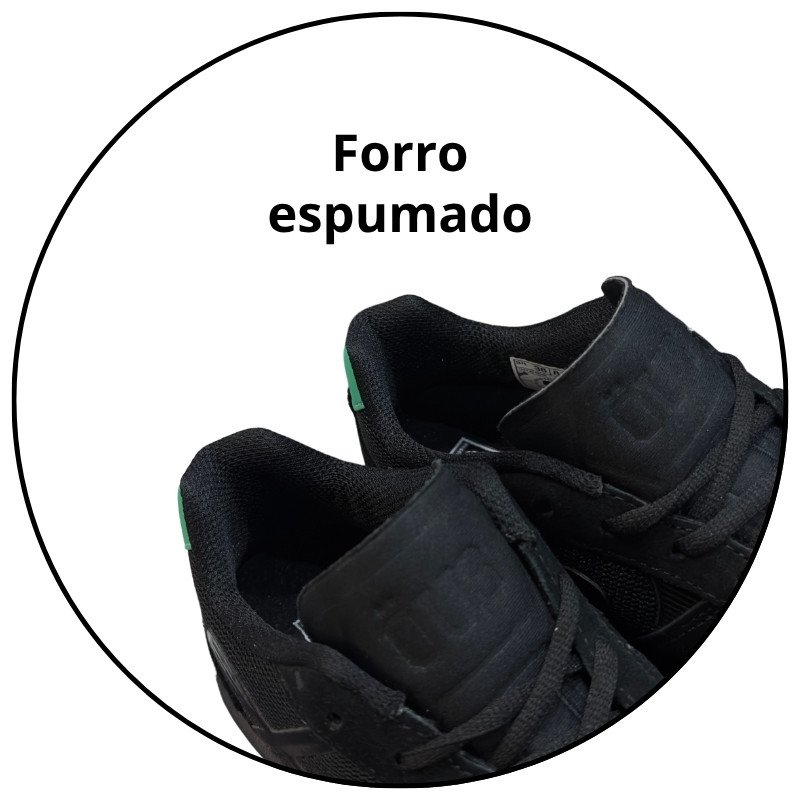 tenis ous gomes preto verde essencial 7