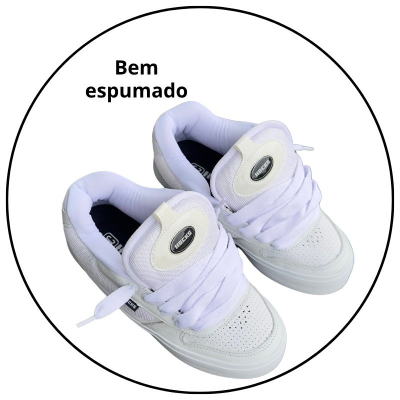 tenis hocks puff brilhante branco descricao 2