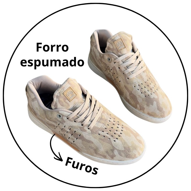 tenis hocks evo desert cream camuflado descricao 2