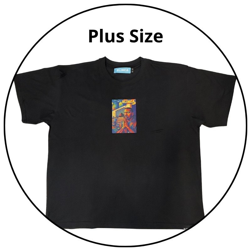 camiseta masculina plus size blinca barcelona preta descricao 1