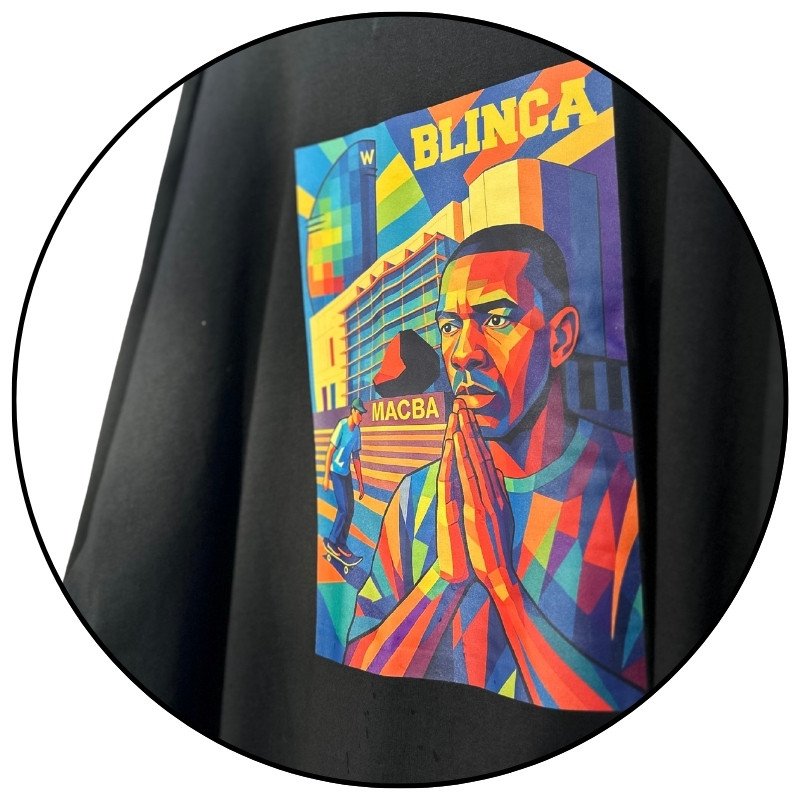 camiseta masculina plus size blinca barcelona preta descricao 2
