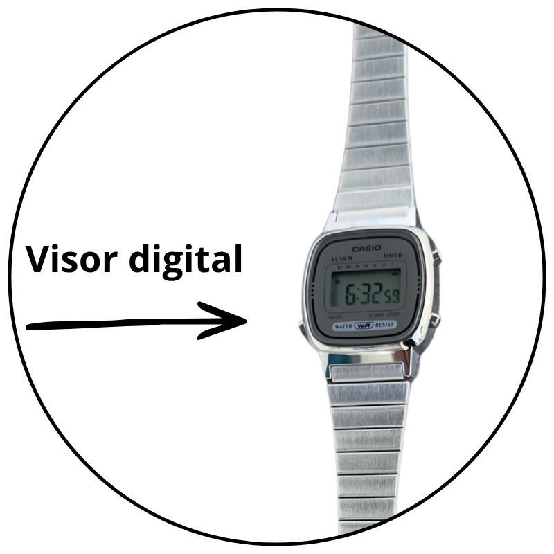 relogio de pulso casio mini vintage digital la670wa 7df sc prata descricao 1