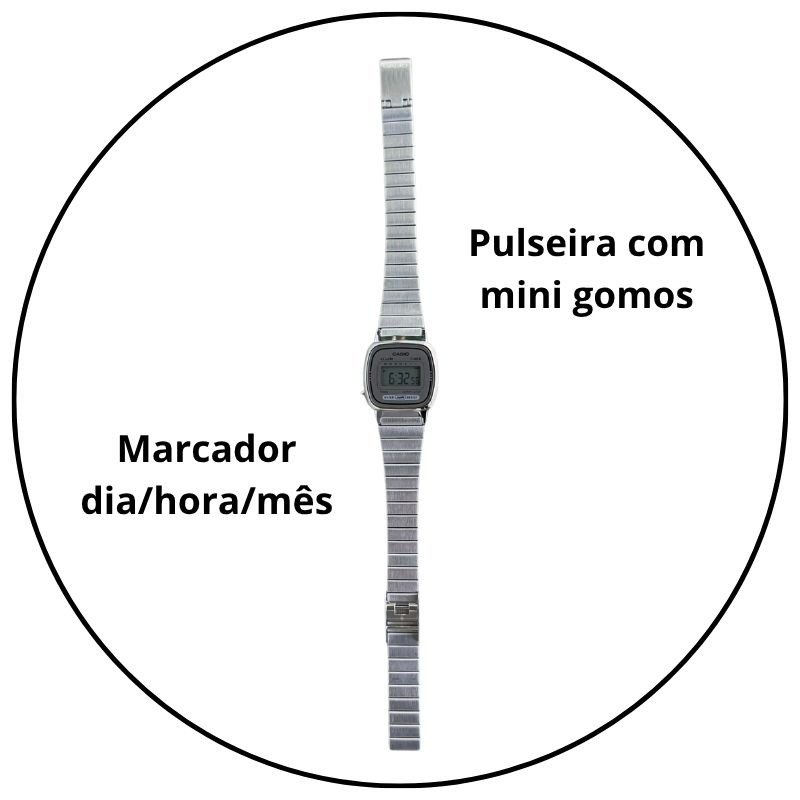 relogio de pulso casio mini vintage digital la670wa 7df sc prata descricao 2